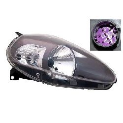 PROIETTORE DX GRANDE PUNTO CON PARABOLA GRIGIA SCURA E PRESA VIOLA